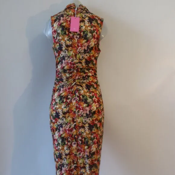 NWT Womens Amanda Uprichard Damira (Item-300) Multicolor Floral Midi Dress L - Picture 5 of 16